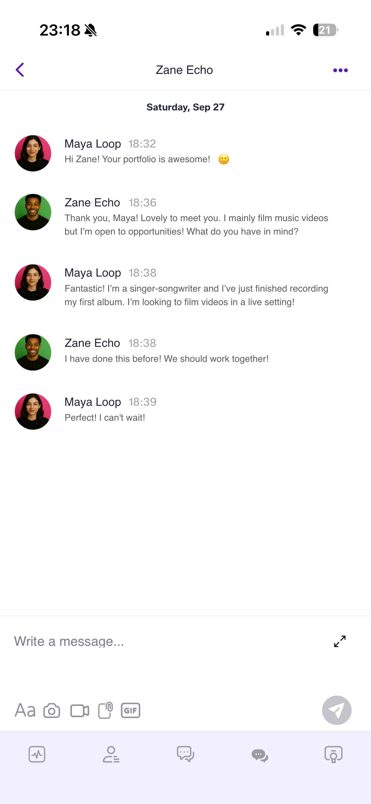ATAT messaging mockup
